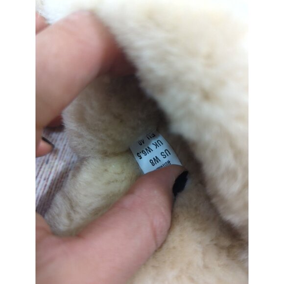 WARMBAT AUSTRALIA Women's Slippers Slides Cream Beige Lounge Fuzzy Soft Size 8 - Picture 7 of 8